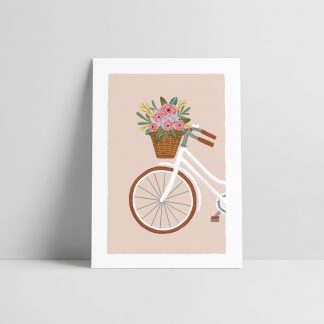 lamina decorativa bicicleta flowers